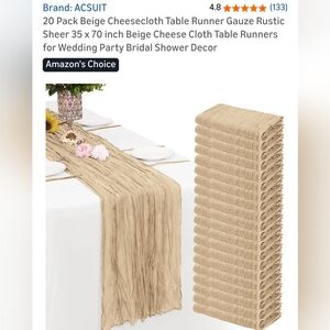 Cheesecloth Table Runners